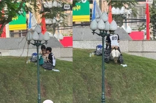 Clip cặp đôi Bắc Ninh mặn nồng trong khoảnh khắc riêng tư tại công viên