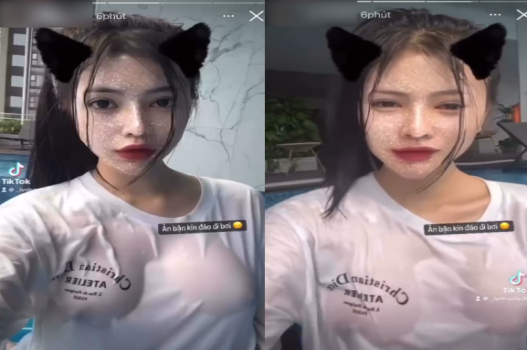 Clip quyến rũ em Uyên gợi cảm với vòng một đầy đặn