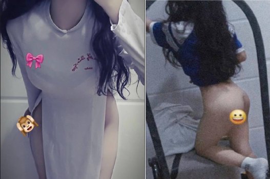 Nữ sinh dâm đãng khoác lên mình trang phục dài